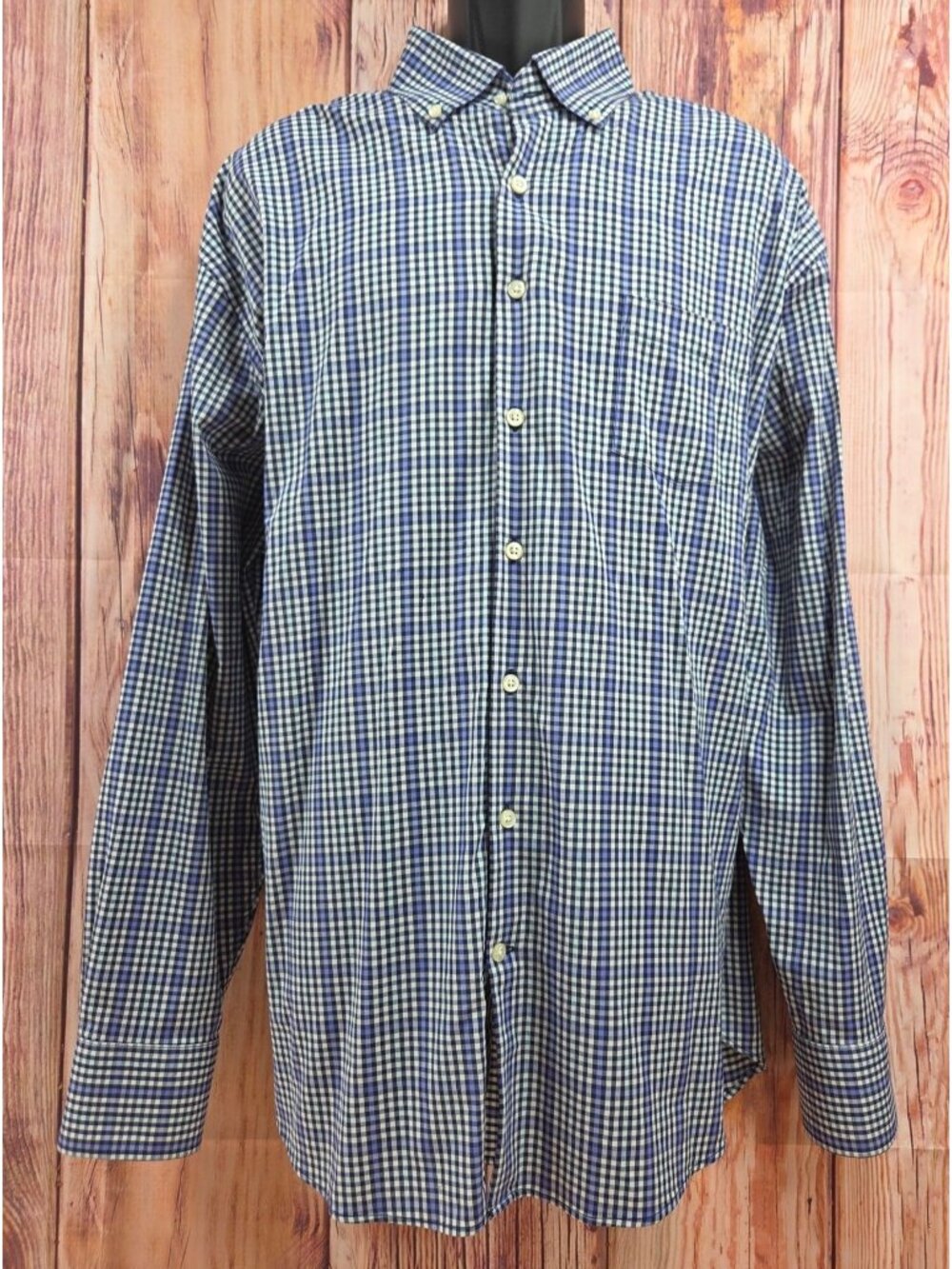 Peter Millar Summer Comfort Blue Check Performance XXL Shirt